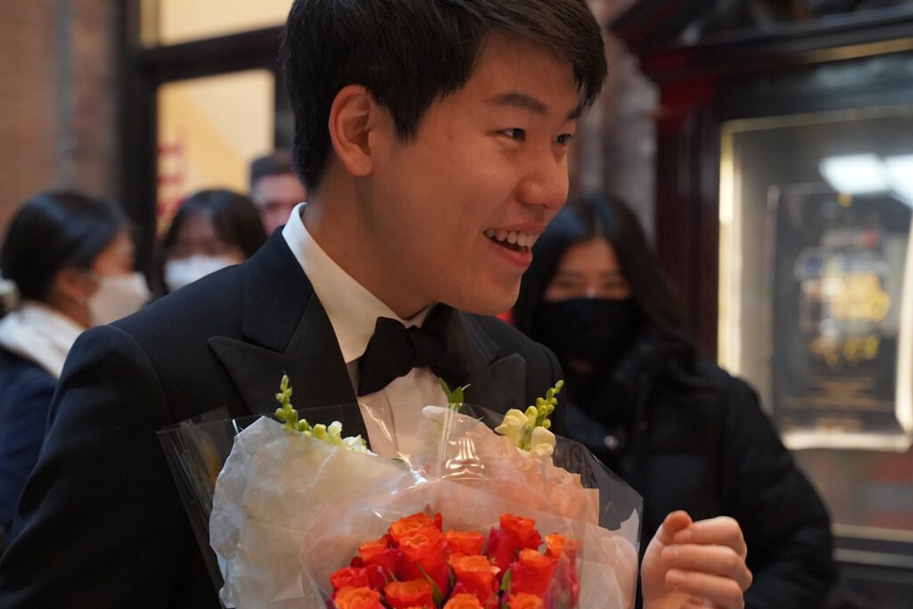 Sae Yoon outside Weill Hall Carnegie